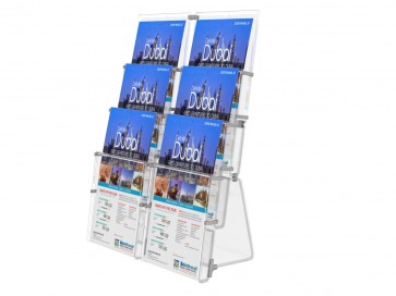 Stojak na ulotki DL, 6 kieszeni pion - poziom art 318