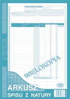 Arkusz spisu z natury 