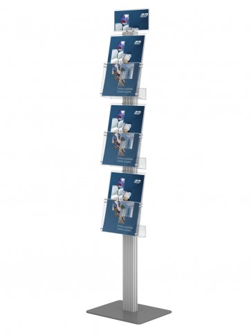 Stojak na ulotki 3 kieszenie A4 pionowo + toper DL art 378