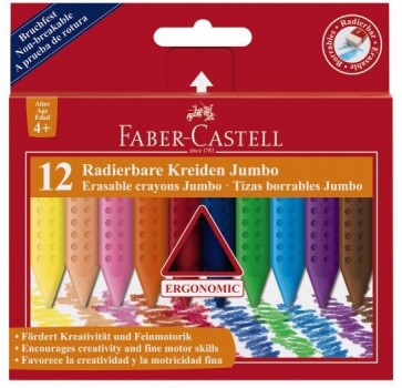 Kredki świecowe GRIP Faber-Castell 12 kolorów JUMBO
