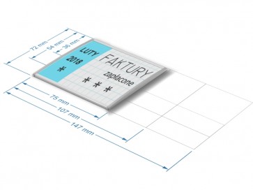 Szyldzik opisowy szerokość 72 mm , długość 107 mm   Art 547