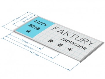 Szyldzik opisowy 72x147mm  Art 548
