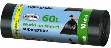 Worki na śmieci Grosik 60 L , 10 sztuk . 