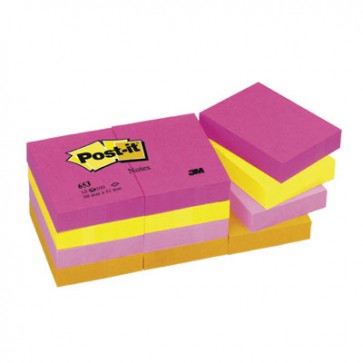 Bloczki samoprzylepne 38x51 POST-IT 653-TF 12 sztuk