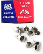 Pinezki Grand srebrne 50 szt.