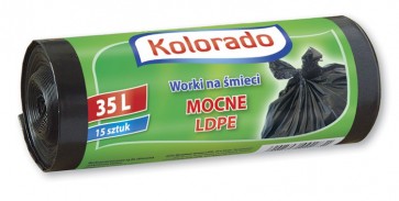 Worki na śmieci mocne Kolorado 35 L , 15 sztuk . 