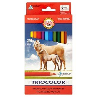 Kredki Koh-I-Noor Tricolor trójboczne 24 kolory