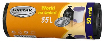 Worki na śmieci Grosik 35 L , 50 sztuk . 