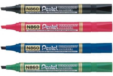 Marker permanentny N860 Pentel - ścięta końcówka