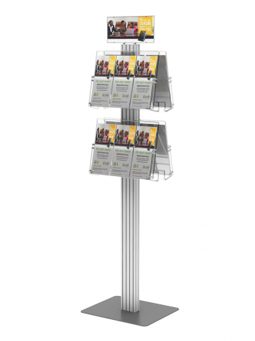 Stojak na ulotki 4 kieszenie A4 poziomo ( ulotki A4 A5 i DL ) art 3615