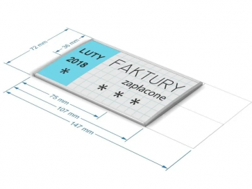Szyldzik opisowy 72 x 194 mm Art 547