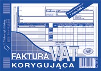 Druk faktura VAT korygująca netto