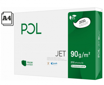 Papier ksero Poljet A4 klasa A 90g (250ark)