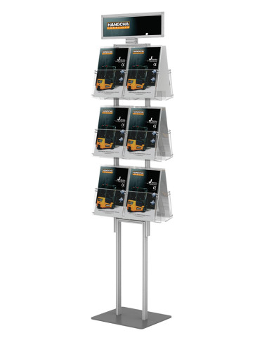 Składany stojak ( prezenter ulotek ) stand na ulotki 12 kieszeni A4 pionowo Art 288v6