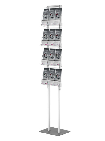 Składany stojak na ulotki +4 kieszenie A4 poziomo (ulotki A4 A5 i DL ) art 373