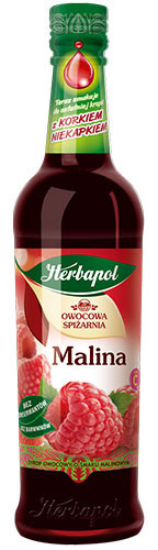 Syrop owocowy Herbapol o smaku malinowym 420ml