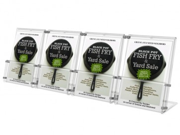 Stojak na ulotki A6 / DL, 4 kieszenie poziomo art 307