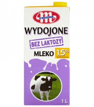 Mleko Mlekovita Wydojone 1,5% 1L bez laktozy