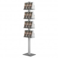 Składany stojak na ulotki dwustronny + 8 kieszeni A4 poziomo art 377A