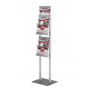 Prezenter / ekspozytor / stojak na ulotki 2 kieszenie A4 pionowo Art 361