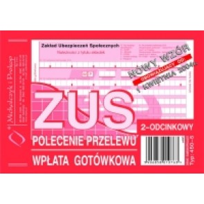 Druk zus polecenie przelewu 2-odc. nowy wzór