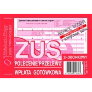 Druk zus polecenie przelewu 2-odc. nowy wzór