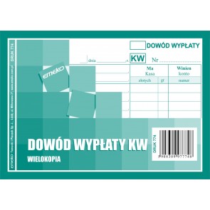 Druk KW Kasa Wydała - dowód wypłaty