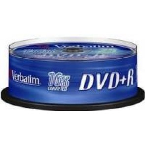 Płyty DVD+R  Verbatim 4.7gb opakowanie typu cake 25 szt.