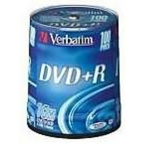 Płyty DVD+R Verbatim 4.7gb opakowanie typu cake 100 szt.