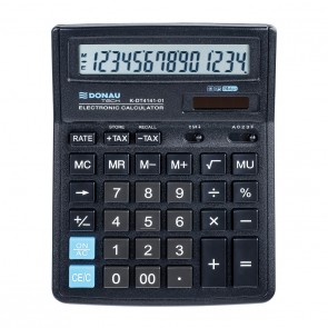 Kalkulator biurowy DONAU TECH K-DT4141-01 14-cyfrowy czarny