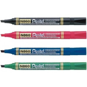 Marker permanentny N860 Pentel - ścięta końcówka
