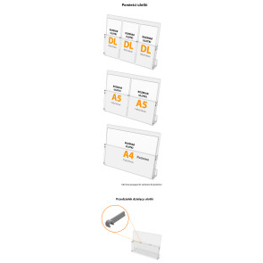 Kieszeń dodatkowa do stojaków w poziomie A4  Art 005