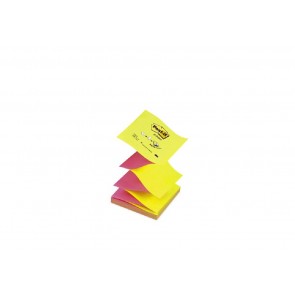 Bloczek samoprzylepny POST-IT Z-Notes 76x76mm żółto-rózówy